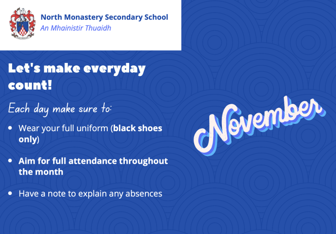 Let’s Make Everyday Count this November - North Monastery Co ...