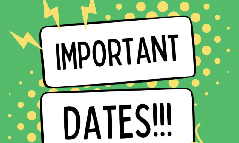 6th Year: Important Dates