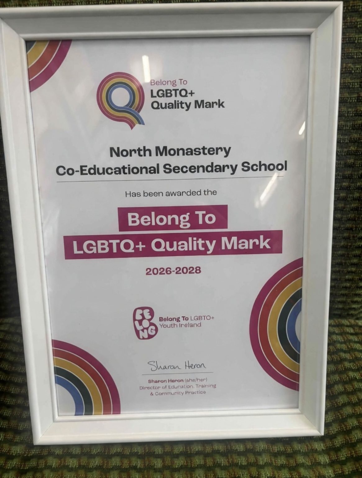 North Mon Reaccredited with Belong To QMark - North Monastery Co ...